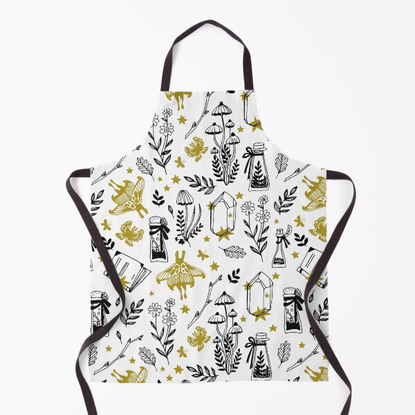 Item preview, Magic concept vector seamless pattern. Seamless pattern of stars, flowers, crystals, toadstools, leaves, twigs, potion bottles and moths. designed and sold by Kizuneko.