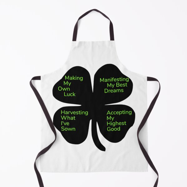 Item preview, Manifestation Clover--Black and Green Shamrock Graphic (on White) designed and sold by GladBlackLamb.