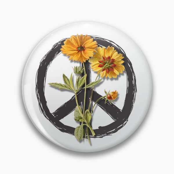Item preview, Peace sign w sunflowers support Ukraine t shirt, sunflower sticker, peacehoodie, peacesweatshirt, sunflowerhat designed and sold by Paintingladycat.