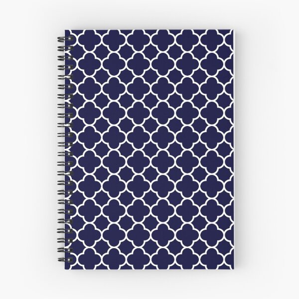 Item preview, Navy Blue White Quatrefoil Cloverleaf designed and sold by rewstudio.