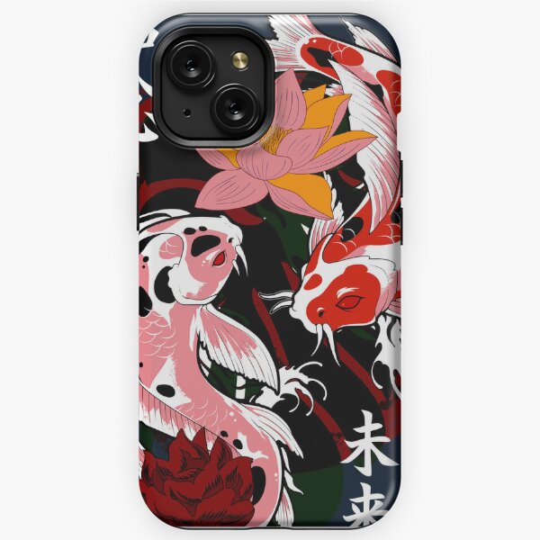 Koi Fish Phone Case Japanese Art Cover Fit for iPhone 15 Pro Max