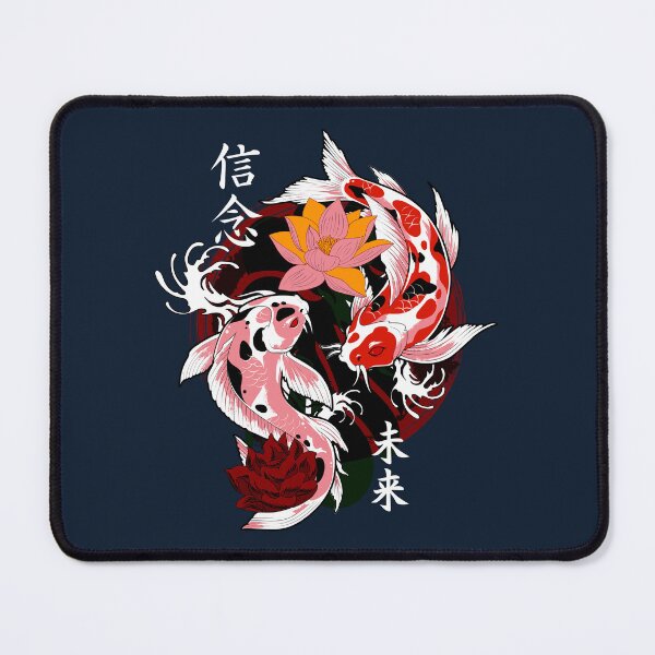 Item preview, Yakuza Japanese tattoos, koi fish pond, floral water original designed and sold by Cheeky Companions.