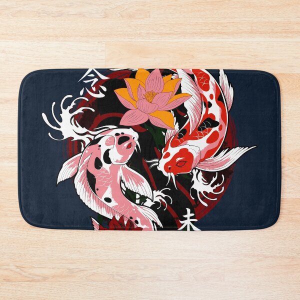 Item preview, Yakuza Japanese tattoos, koi fish pond, floral water original designed and sold by Cheeky Companions.