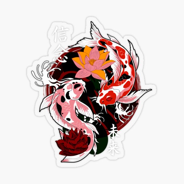 Japanese Koi Fish Stickers for Sale, Free US Shipping