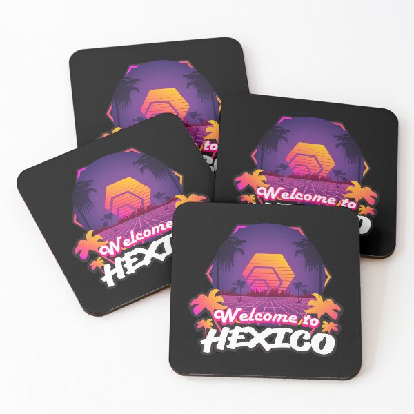 Item preview, Welcome to Hexico! Tropical Retro Future Crypto Design designed and sold by Digi-Drifterz.