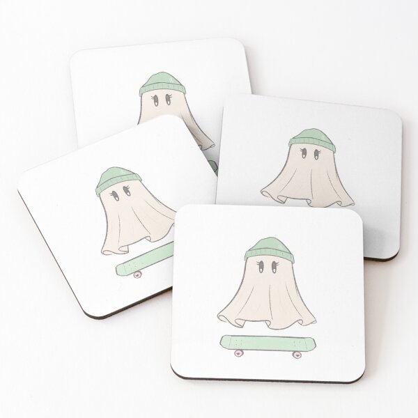 Item preview, green skateboard ghost designed and sold by s0aphie.
