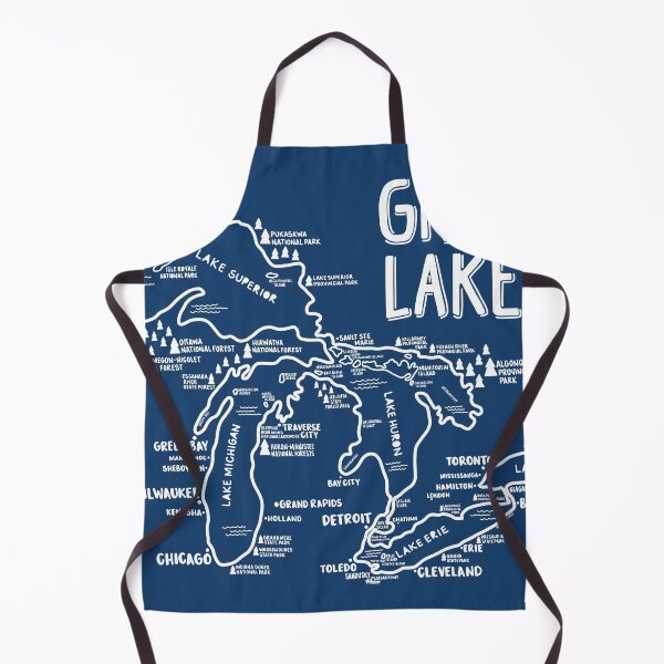 Item preview, Great Lakes Map  designed and sold by fiberandgloss.