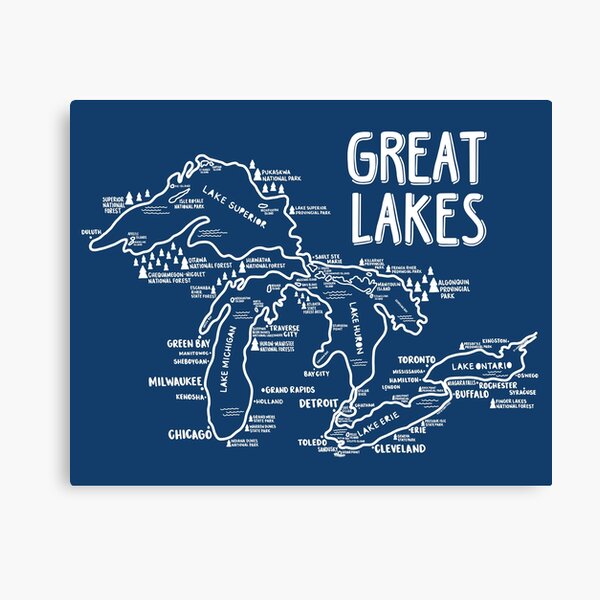 The Great Lakes, Maps  Great lakes map, Lake erie fishing, Lake erie ohio