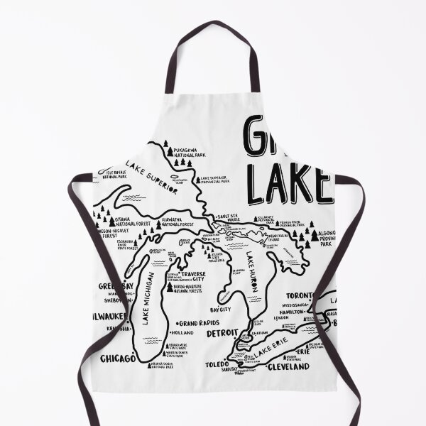 Item preview, Great Lakes Map designed and sold by fiberandgloss.