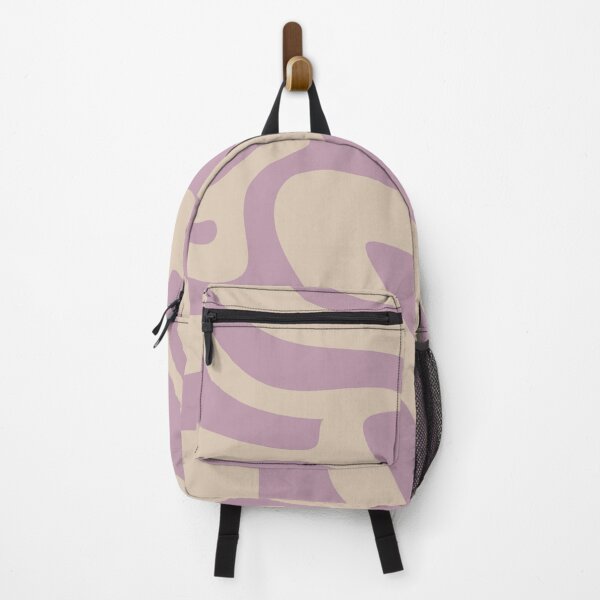 Item preview, Retro Liquid Swirl Abstract Pattern Cream & Mauve designed and sold by scorpiolane.