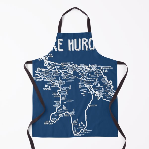 Item preview, Lake Huron Map  designed and sold by fiberandgloss.