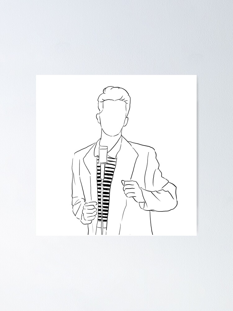 Rickroll (Drawn with Rickrolls) | Sticker