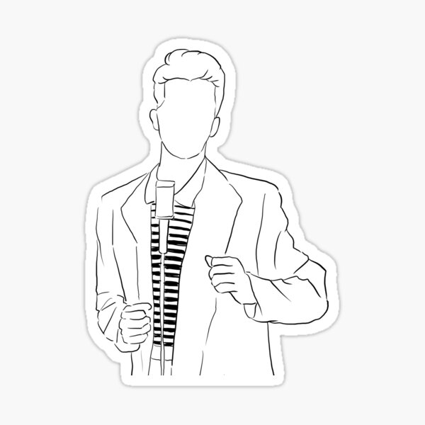 Rickroll (Drawn with Rickrolls) | Sticker