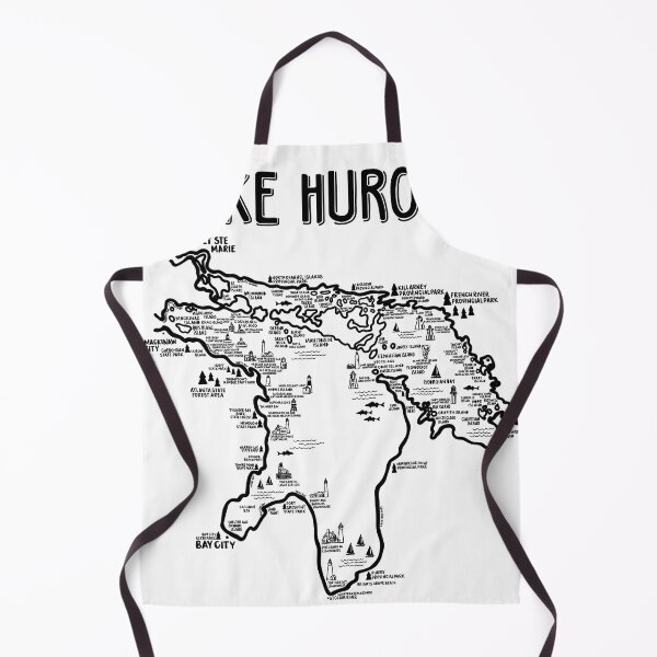 Item preview, Lake Huron Map  designed and sold by fiberandgloss.