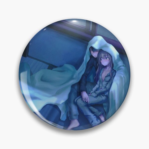 Item preview, Anime Love With Moon At Rainy Night designed and sold by Alexandra Rty.