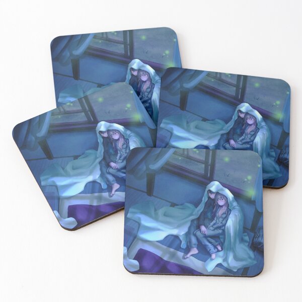 Item preview, Anime Love With Moon At Rainy Night designed and sold by Alexandra Rty.