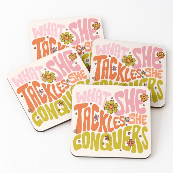 Item preview, What She Tackles She Conquers designed and sold by doodlebymeg.