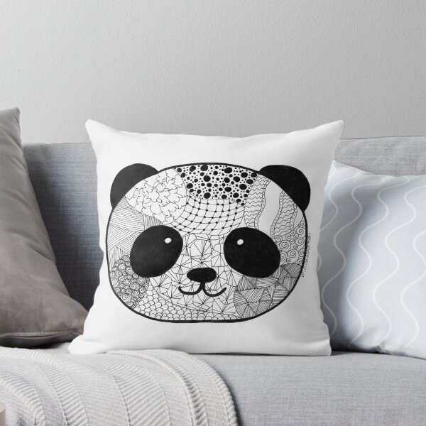 Item preview, Panda draw zentangle designed and sold by FARFALLADORATA.