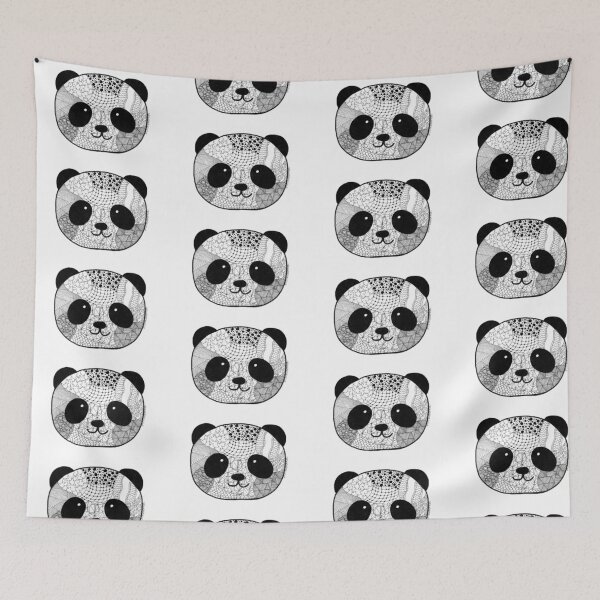 Item preview, Panda draw zentangle designed and sold by FARFALLADORATA.