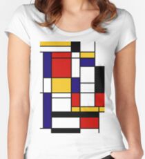 Camiseta entallada de cuello redondo Mondrian