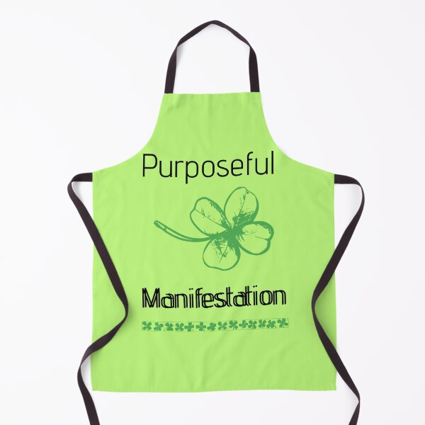 Item preview, Purposeful Manifestation--Black and Green Shamrock Graphic (on Lime Green) designed and sold by GladBlackLamb.