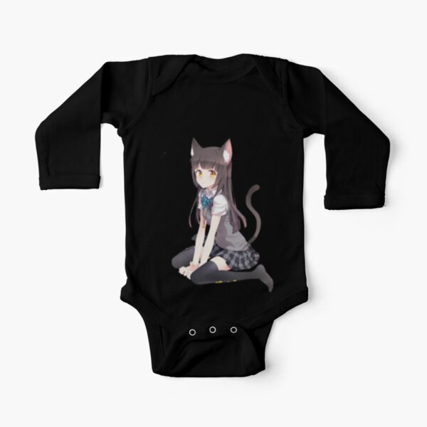 Anime cat girl Long Sleeve Baby One-Piece