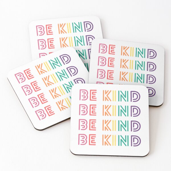 Item preview, BE KIND colorful Rainbow Lettering designed and sold by ABInspired.