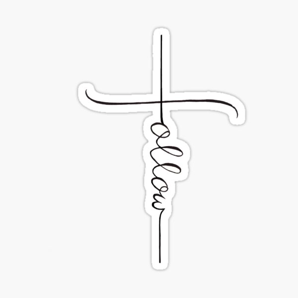 Follow Cross Sticker
