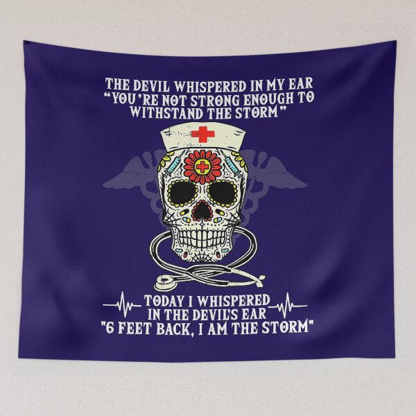 Item preview, 6 Feet Back, I Am The Storm, Cool Saying For Nurse designed and sold by MohaRakan.