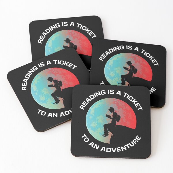 Item preview, Reading is a ticket to adventure, book lover,   book reading,   reading day, designed and sold by Cheeky Companions.