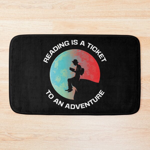 Item preview, Reading is a ticket to adventure, book lover,   book reading,   reading day, designed and sold by Cheeky Companions.