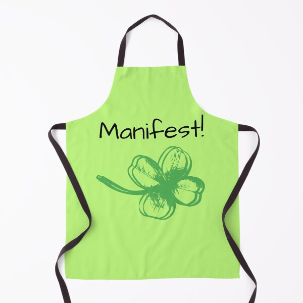 Item preview, Manifest!--Green Shamrock Sketch Graphic (on Lime Green) designed and sold by GladBlackLamb.