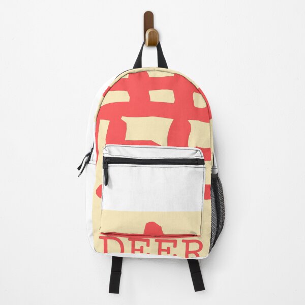 Item preview, Deer Kanji Badge 鹿 Japan Red Beige designed and sold by Snoot-Store.