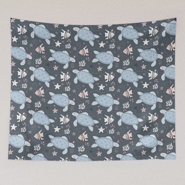 Item preview, Turtles Fishes Pattern designed and sold by SweetThreads79.