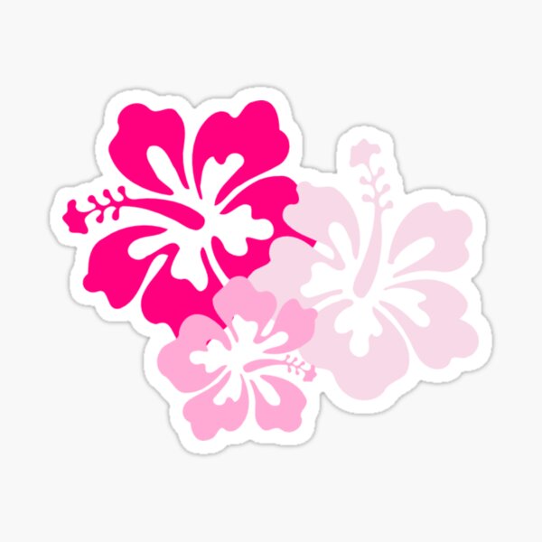Hibiskusblüten Kokosnuss Mädchen Sticker
