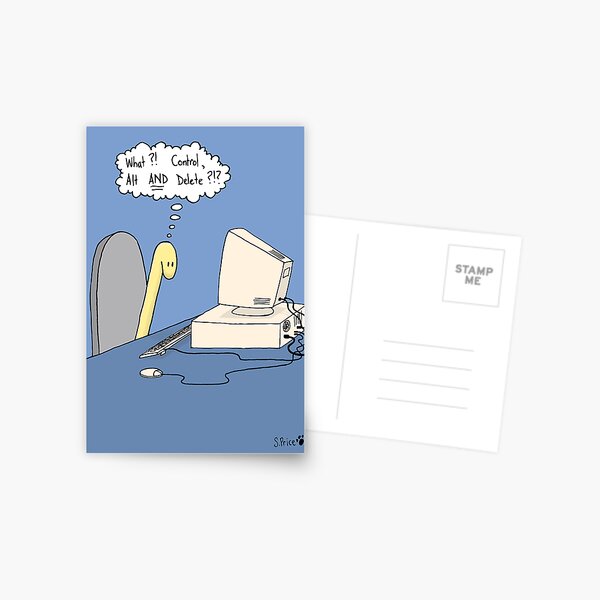 Control Alt Delete Postcard