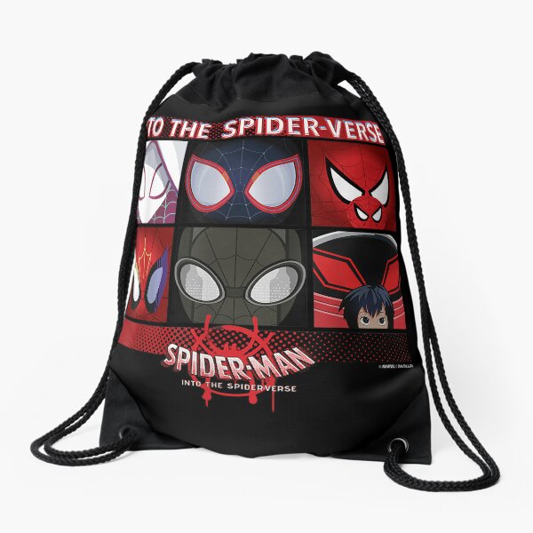 Spiderverse Square Group Graphic T-Shirt Drawstring Bag