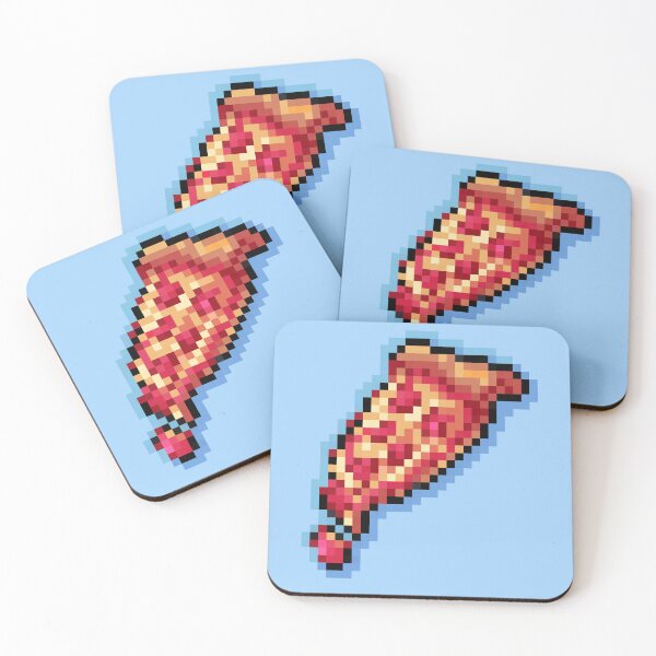 Artikelvorschau, Pizzastück - verpixelt entworfen und verkauft von MotleyBirdBones.