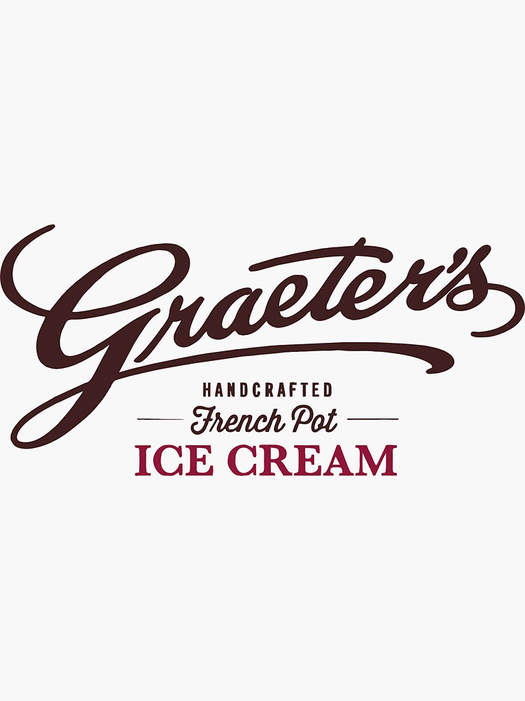 "Graeter's Ice Cream" Sticker by SokoidGreen Redbubble