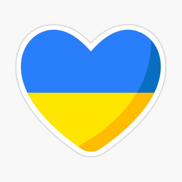 Ukraine Heart (Proceeds will be donated) Sticker