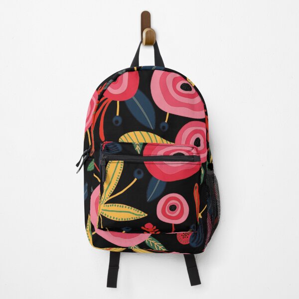 Item preview, Mid-Century Modern Red Floral Designs On Black designed and sold by DEC02.
