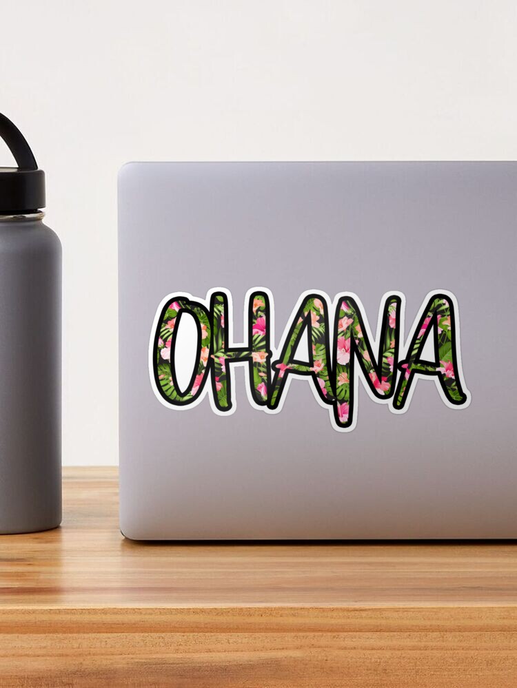 Ohana Tropical Flowers Text Design