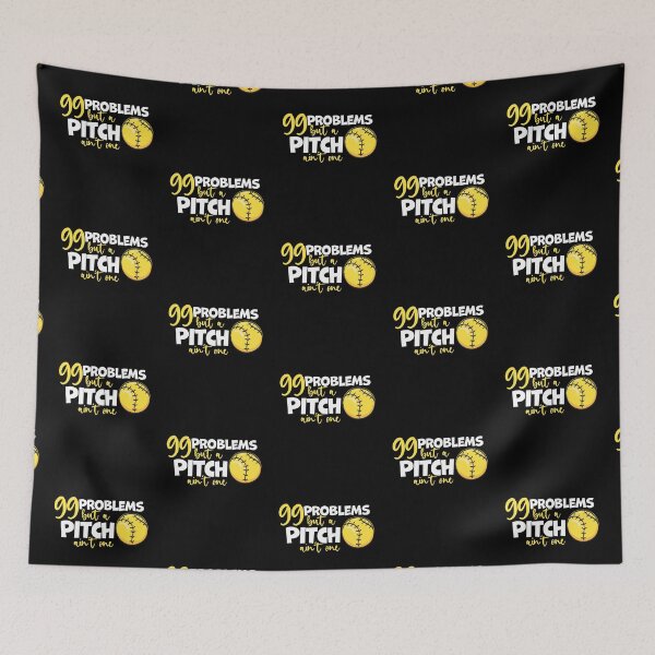Item preview, 99 Problems But A Pitch Ain't One Softball Fastpitch designed and sold by 99Fastpitch.