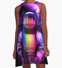 Musik im Weltraum A-Linien Kleid