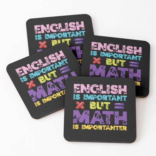 Item preview, English Is Important But Math Is Importanter Funny Math Art For Men Women Student Pun Mathematics Lovers Colorful Gift designed and sold by pedrored369.