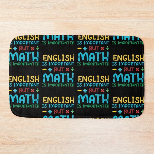 Item preview, English Is Important But Math Is Importanter Funny Math Art For Men Women Student Pun Mathematics Lovers Distressed Colorful Present designed and sold by pedrored369.