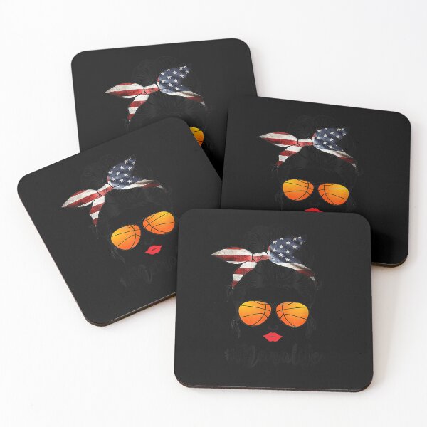 Item preview, Basketball Mema Life Messy Bun American Flag Bandana designed and sold by AnzoLissette.