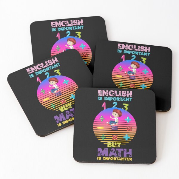 Item preview, English Is Important But Math Is Importanter Funny Math Art For Men Women Student Pun Mathematics Lovers Sunset Colorful Gift designed and sold by pedrored369.