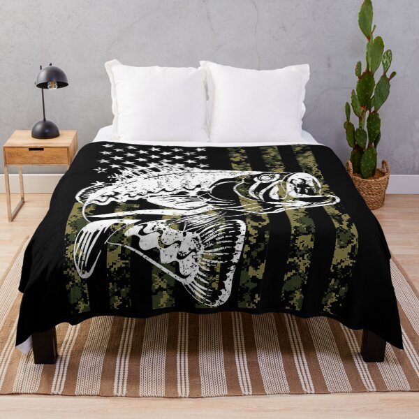 Item preview, Fishing Camouflage USA Flag - Bass Fisherman designed and sold by douglasgary019.