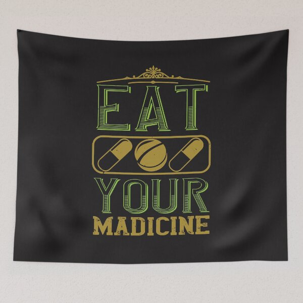 Item preview, eat your madicine Vegan lover Vegan funny Vegan gift designed and sold by marla8ruby.